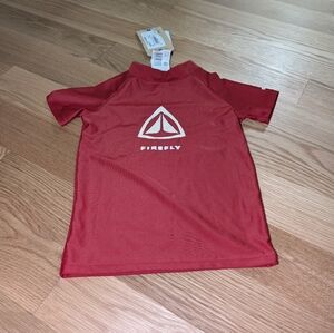 Firefly Red Rash Guard UV Swim Top 6 Year - New With Tags
